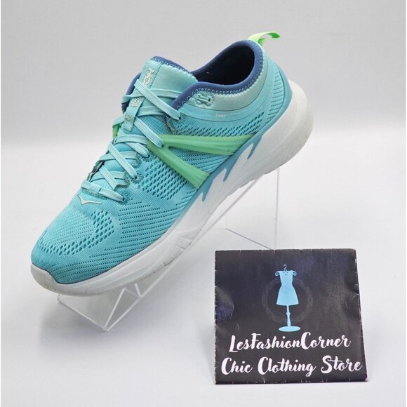 Hoka One One Women's Aqua Blue Mesh Tivra Lace Up Running Shoes Size 8.5 2664 - Picture 16 of 16